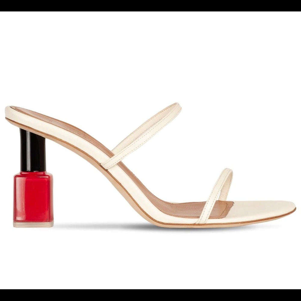 Loewe Nail Polish Two-Band Slide Sandals